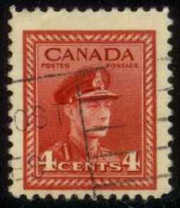 Canada #254 King George VI; Used