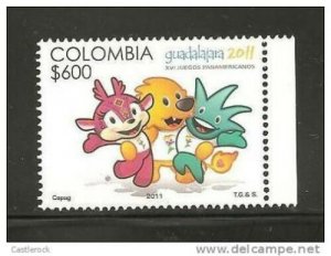 RO) 2011 COLOMBIA, XVI PAN AMERICAN GAMES- GUADALAJARA 2011, FOR 1.,MNH.
