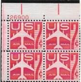 US C60 Airmail MNH PB Jets - Red