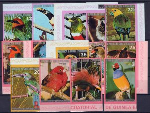 Equatorial Guinea Mi 483-496 MNH imperforate Birds ZAYIX 0224M0021M