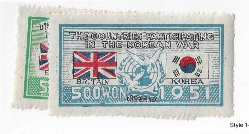 Korea Sc #138-139  Britain set of 2 OG VF