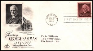 US 1062 George Eastman Artcraft Typed FDC