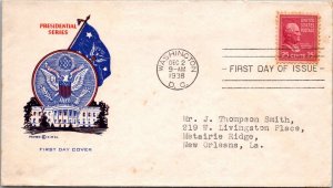 FDC 1938 SC #829 Pavois Cachet - Washington DC - Single - J728