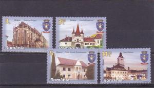 ROMANIA 2016 STAMPS Brasov city history castles Black Church set MNH POST