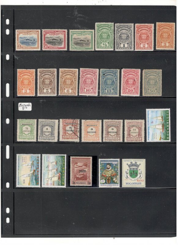 MOZAMBIQUE COLLECTION ON STOCK SHEET, MINT/USED