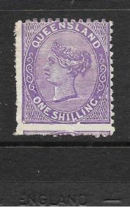 QUEENSLAND 1879-81  1/-  DEEP VIOLET  QV   MLH     SG 144