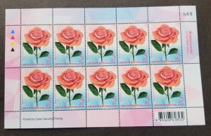 *FREE SHIP Thailand Valentine's Day Symbol Of Love 2017 Roses (sheetlet) MNH