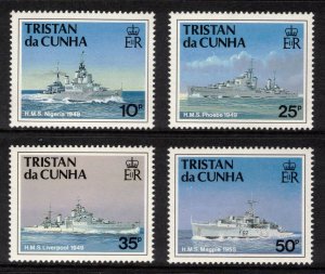 TRISTAN DA CUNHA 1994 Royal Navy Warships; Scott 547-50, SG 565-68; MNH