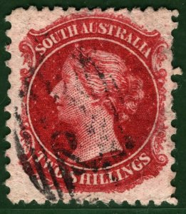 SOUTH AUSTRALIA States QV SG.110 2s Carmine (1872) Used VFU Cat £65+ GBLUE71