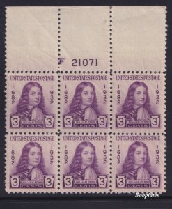 BOBPLATES US #724 Penn Full Top Plate Block F21071 F-VF NH SCV= $12.5