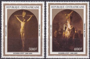 Central African Republic #586-7 MNH  CV $6.25  (Z4444)