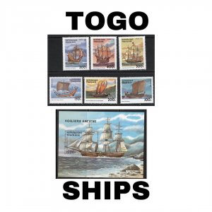 Thematic Stamps - Togo - Ships - Choose from dropdown menu