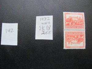 GERMANY 1932 MNH MI. SK16 25 EUROS   (142) SEE MY STORE