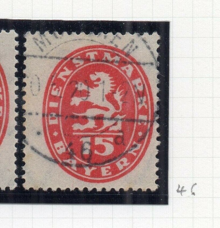 Bayern 1920 Official Early Issue Fine Used 15pf. NW-10752