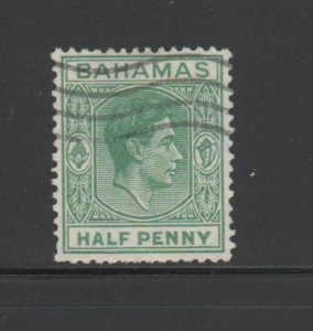 BAHAMAS #100  1938  1/2p KING GEORGE VI    F-VF USED