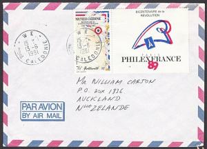 NEW CALEDONIA 1991 cover to New Zealand ex WE.............................55249 
