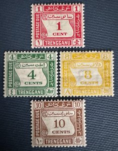 Malaya 1937 TRENGGANU Postage Due set of 4V MH SG#D1-D4 M5533