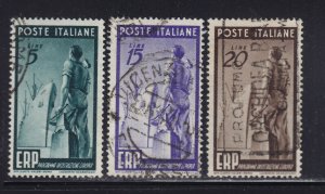 Italy 515-517 VF-used set nice colors ! scv $ 53 ! see pic !