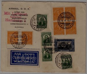 Colombia/Germany DOX airmail cover 15.6.31