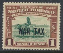 North Borneo SG 318   SC #MR1   MVLH  Opt WAR TAX see details and scans 