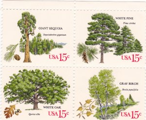 Scott # 1764-1767 15 cent American Trees - MNH - 1978