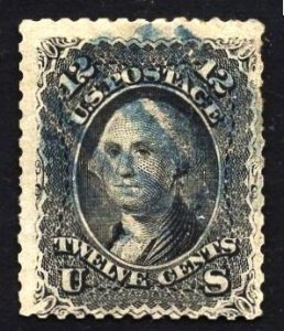 US Stamp #90 12c Black Washington E Grill USED SCV $375