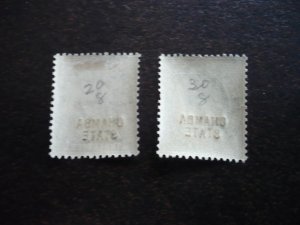 Stamps - Chamba State - Scott# 20-21 - Mint Hinged Partial Set of 2 Stamps