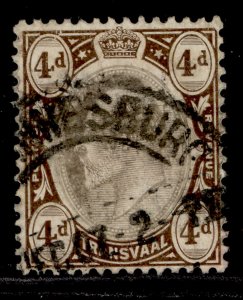 SOUTH AFRICA - Transvaal EDVII SG249, 4d black & brown, USED.