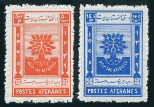 Afghanistan 470-471,471b sheet, MNH. Mi 488A-489A,Bl.2. World Refugee Year 1960.