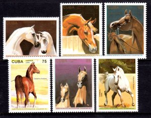 Cuba 1995 Horses Complete Mint MNH Set SC 3657-3662