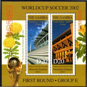 GAMBIA 2620-2643 MNH S/S SCV $110.00 BIN $66.00 WORLDCUP SOCCER