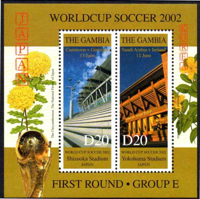 GAMBIA 2620-2643 MNH S/S SCV $110.00 BIN $66.00 WORLDCUP SOCCER