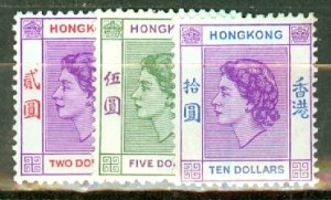 JC: Hong Kong 185-198 mint most MNH (196 mint) CV $250; scan shows only a few