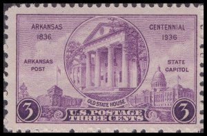 US 782 Statehood Arkansas 3c single MNH 1936