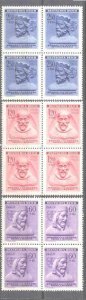 Bohemia B15-17 MNH bl.of 4 Personalities SCV2.40