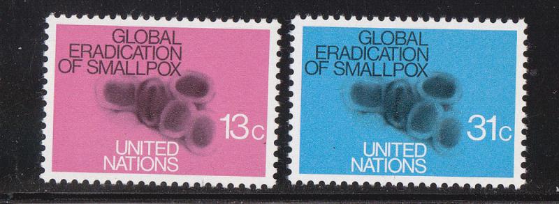 UN - NY # 294-295, Smallpox Eradication, MNH, 1/2 Cat.