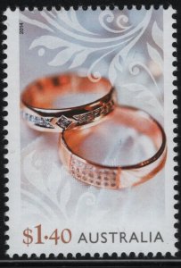 Australia 2014 MNH Sc 4082 $1.40 Diamond gold wedding rings