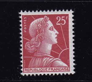 1959 FRANCE #756 MNH Marianne Types 25f rose red Mint Stamp
