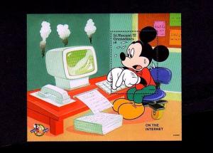 ST VINCENT - 1998 - DISNEY - MICKEY  - INTERNET - COMPUTER - MINT S/SHEET!