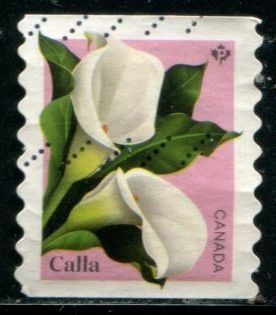 3321 Canada (92c) Calla Lilies - White SA coil, used