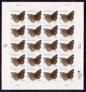 USA-Sc#4001- id12-unused NH sheet-Insects-Common Buckeye Butterflies-2006-