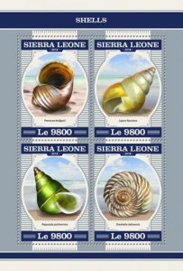 Sierra Leone - 2018 Shells - 4 Stamp Sheet - SRL18208a
