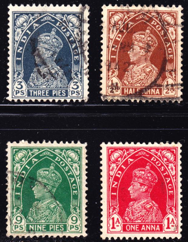 India Scott 150-153  F to VF used.