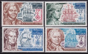 Wallis & Futuna 1973 Sc C42-5 air post set MNH**