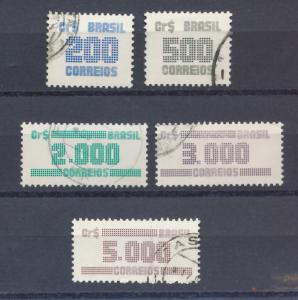Brazil 1985 Scott 1988, 1991, 1993, 1994, 1995 - Numerals