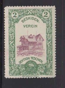 German Advertising Stamp- Beskydy Association Teschen Section MNH