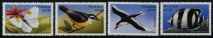 Nicaragua 2263-6 MNH Butterflies, Flowers, Bird, Fish