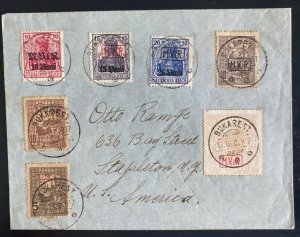 1917 Bucarest German Occupation Romania Mixed Franking Cover WWI