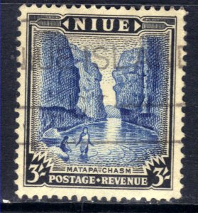 Niue 1950 KGV1 3/-d Matapa chasm used SG 122 ( H1137 )