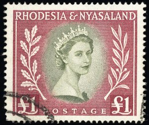 Rhodesia Nyasaland Stamps # 155 Used XF Scott Value $30.00